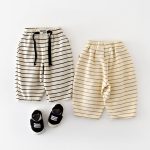 【73-110】パンツ ボーダー カジュアル 履きやすい ボトムス - 画像 (7)