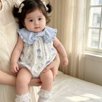【66-90】ロンパース ブルー襟 ウサギ 可愛い ベビー服 - 画像 (7)