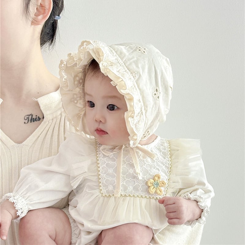 6d9fc4b401fa95ea97382a361570edf6.jpg 【GOODS】帽子 可愛い レース ボンネット - 画像 (1)