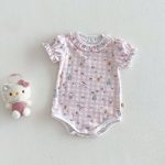 【66-90】ロンパース 可愛い 総柄 おしゃれ ベビー服 - 画像 (4)