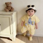 【66-100】ロンパース キイロ アイス クリーム 可愛い ベビー服 - 画像 (2)