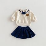 【73-110】クマ柄セーラー風セットアップ - 画像 (8)