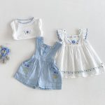 【73-120】フリルTシャツor刺繍サロペットorサロペットスカート 可愛い 子供服 - 画像 (5)