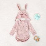 【66-90】ロンパース&帽子 ウサギ 星柄 可愛い 肌触り良い ベビー服 - 画像 (9)