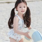 【80-130】水着 フリル付き ガールズ マーメイド風 UVカット - 画像 (5)