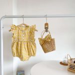 【73-100】ロンパース チェック柄 ノースリーブ 可愛い ベビー服 - 画像 (6)
