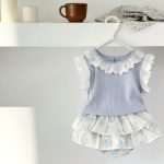 【66-100】セットアップ ブルーシャツ＆ブルマレース - 画像 (7)