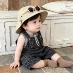 【73-100】セットアップ ヒョウ柄 サロペット＆シャツ 可愛い - 画像 (6)