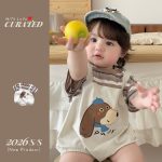 【66-90】ロンパース ペット柄 レイヤード 可愛い - 画像 (5)