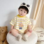 【66-100】ロンパース クマ ボーダー 赤ちゃん服 - 画像 (4)