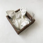 【66-90】ロンパース ベビー 女の子 フラワ刺繍 - 画像 (4)