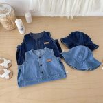 【66-90】オールインワン&帽子 デニム ノースリーブ カジュアル ベビー服 - 画像 (12)