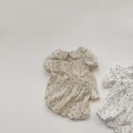 【73-100】セットアップ ベビー 女の子 韓国風 小花柄 丸襟 - 画像 (5)