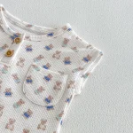 【66-100】セットアップ ベビー 熊柄 快適な着心地 - 画像 (9)