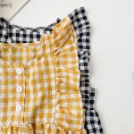 【73-100】ロンパース チェック柄 ノースリーブ 可愛い ベビー服 - 画像 (9)
