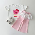 【90-150】半袖Tシャツ 韓国風 フードプリント 可愛い - 画像 (6)