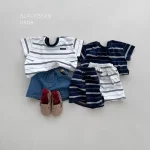 【73-120】セットアップ ベビー 男の子 ボーダー カジュアル - 画像 (12)