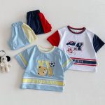 【73-120】セットアップ サッカーロゴ カジュアル 子供服 - 画像 (7)