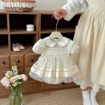【66-90】ロンパース グリーン 花 プリンセス おしゃれ 女の子 - 画像 (3)
