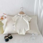 【66-90】ロンパース 蝶ネクタイ シンプル おしゃれ ベビー服 - 画像 (5)