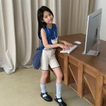 【80-130】ショートパンツ 女の子 可愛い フリルバタフライ柄 - 画像 (4)