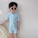 【80-130】水着 帽子付き 長袖 日焼け止め スイムウェア - 画像 (6)