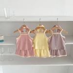 【66-100】キャミ セットアップ ベビー 女の子 バンド付き シンプル - 画像 (15)