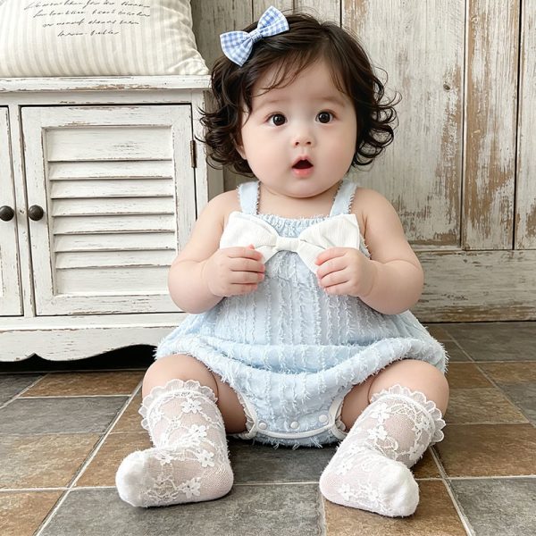 【66-90cm】ロンパース ビッグ 蝶結び 可愛い