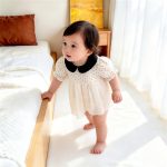 【66-90】ロンパース パフスリーブ ドット おしゃれ ベビー服 - 画像 (4)