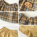 【73-110】セットアップ レトロ チェック 可愛い ベビー服 - 画像 (11)