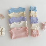 【73-120】セットアップ パステルカラー リブ 女の子 - 画像 (13)