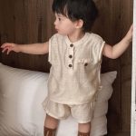 【73-110】セットアップ ノースリーブ 無地 シンプル 可愛い - 画像 (4)