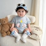 【66-100】ロンパース 可愛い ゾウ柄 ベビー服 - 画像 (3)