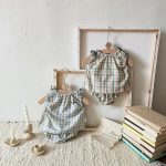 【73-100】セットアップ ベビー おしゃれ チェック柄 - 画像 (3)