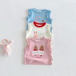 【73-120】タンクトップorショートパンツ 女の子 猫プリント 可愛い 子供服 - 画像 (6)