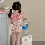 【80-130】水着 フリルデザイン リゾート 可愛い 女の子 スイムウェア - 画像 (7)