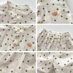 【73-110】セットアップ ノースリーブ ドット 肌に優しい - 画像 (9)