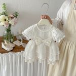 【73-100】ワンピースセット 蝶結び 可愛い 女の子 - 画像 (6)