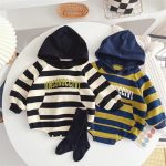 【66-90】ロンパース 帽子付き ボーダー 可愛い ベビー服 - 画像 (7)