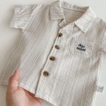 【80-120】セットアップ ストライプ グレー カジュアル 子供服 - 画像 (9)