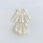 【73-110】セットアップ リボン付き レース トップス&ブルマ - 画像 (4)