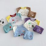 【73-120】セットアップ カラーバリ カートゥーン 可愛い ベビー服 - 画像 (8)