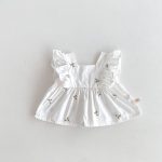 【66-100】トップス&ブルマ 花刺繡 グリーン 女の子 可愛い セットアップ - 画像 (7)
