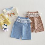 【73-120】パンツ 可愛い ヒョウ柄 女の子 履きやすい ボトムス - 画像 (8)