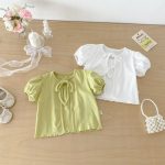 【73-110】セットアップ Tシャツ&キャミソール 柔らか 無地 シンプル 女の子 - 画像 (10)