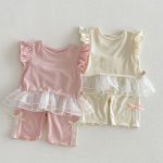 【73-110】シャツorパンツ フリル メッシュ シンプル 可愛い 女の子 - 画像 (6)