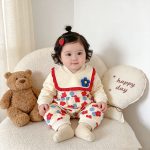 【66-90】ロンパース フラワー柄 スタイ付き 可愛い ベビー服 - 画像 (18)