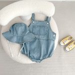 【66-90】サロペロンパース＆帽子 デニム オシャレ カジュアル - 画像 (9)