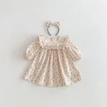 【66-140】ロンパース or ワンピース ベビー 女の子 小花柄 - 画像 (15)