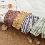 【66-100】ワイドパンツ ストライプ ゆったり 履きやすい ボトムス - 画像 (4)